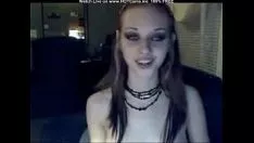 Redare Adolescent gotic neprofesionist care se dildo