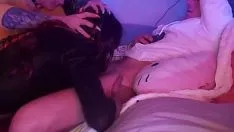 تشغيل 2 قرص مضغوط الفاسقات الحلق سباق لنائب الرئيس له، انه cums مرتين